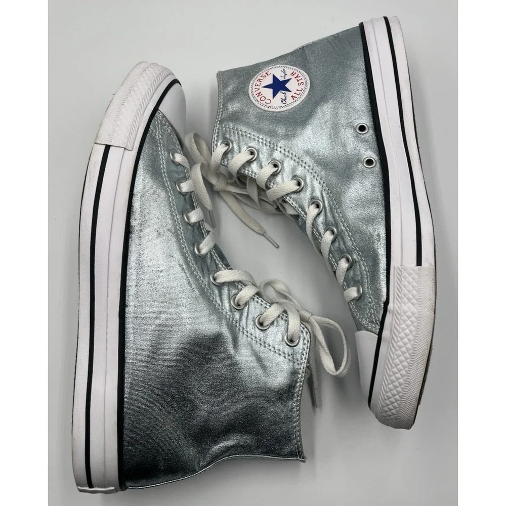 Converse Chuck Taylor‎ Hi Icy Blue Glacier Metallic High Top Mens 10 Womens 12
